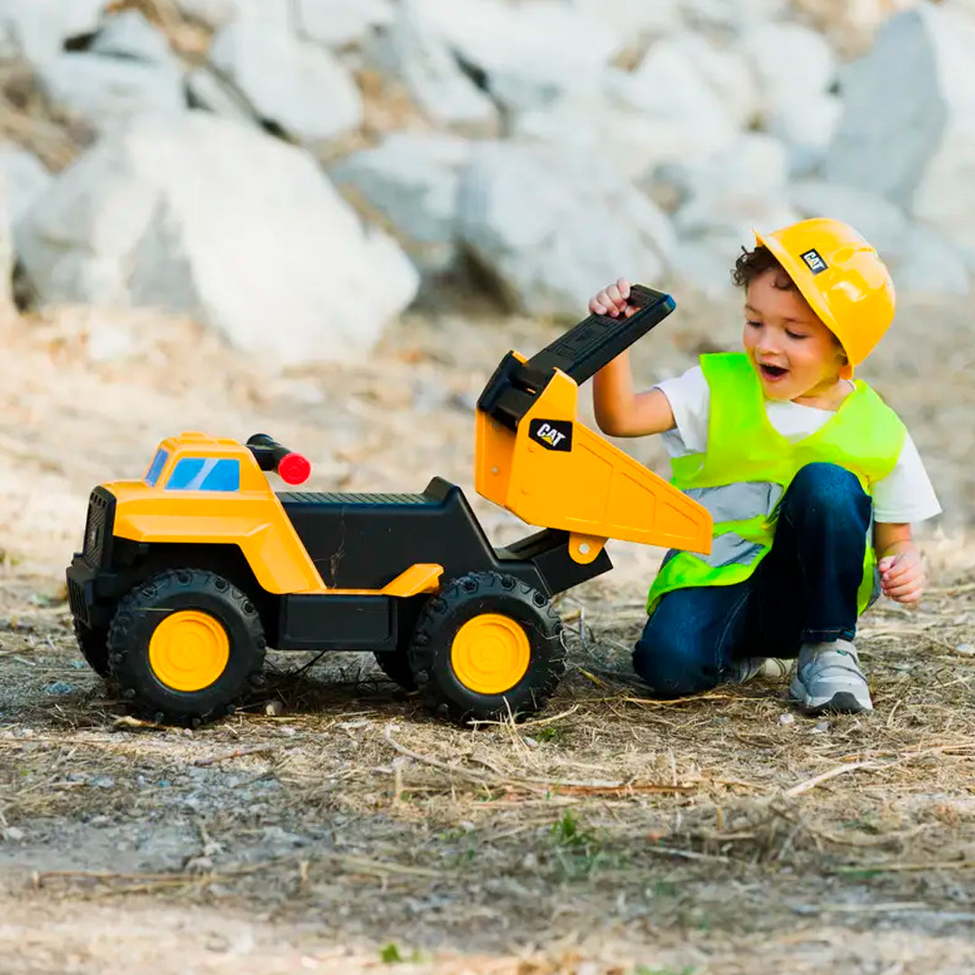 CAT | Camión Volquete de Acero para Jugar y Montar
