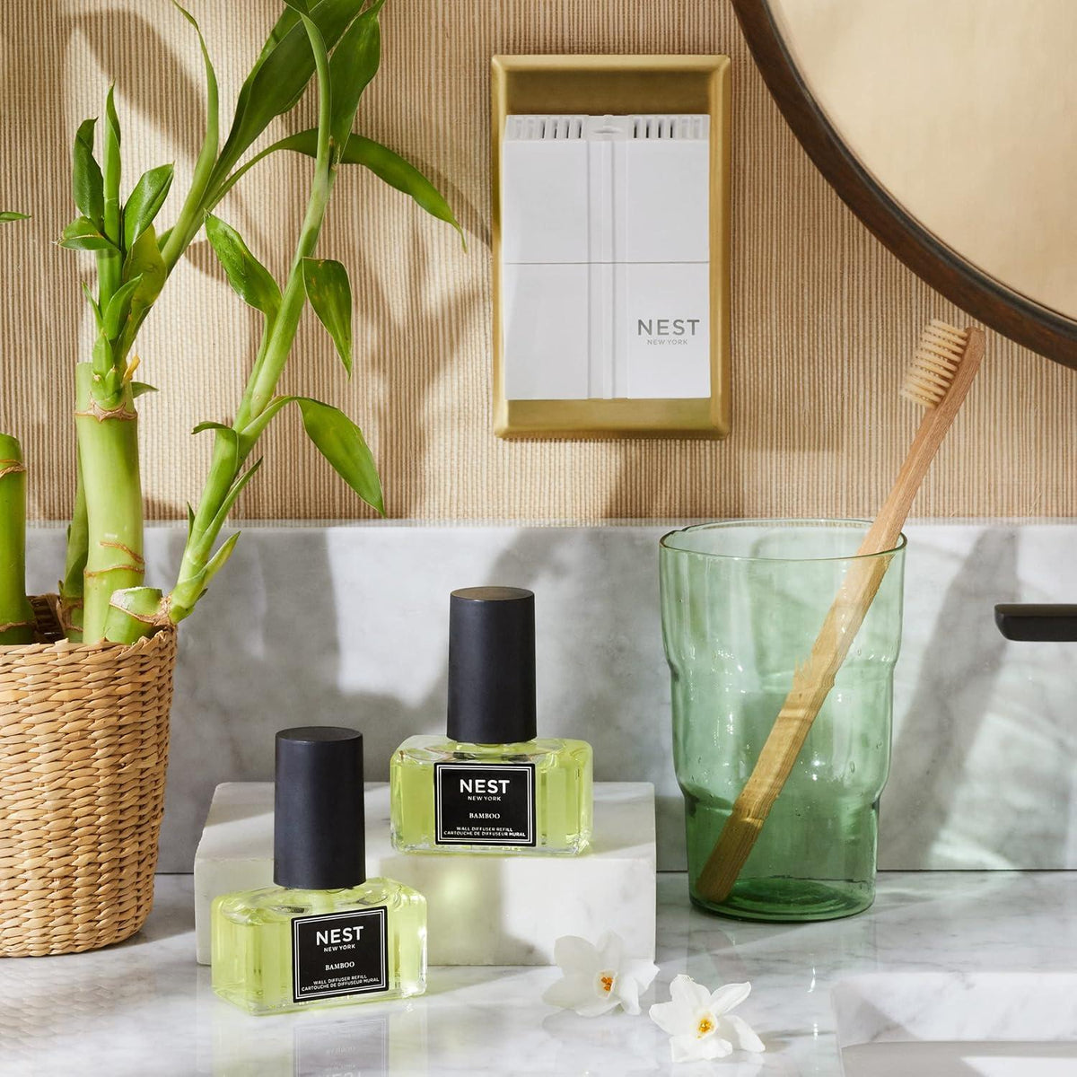 NEST NEW YORK | Bamboo Wall Diffuser Refill Duo