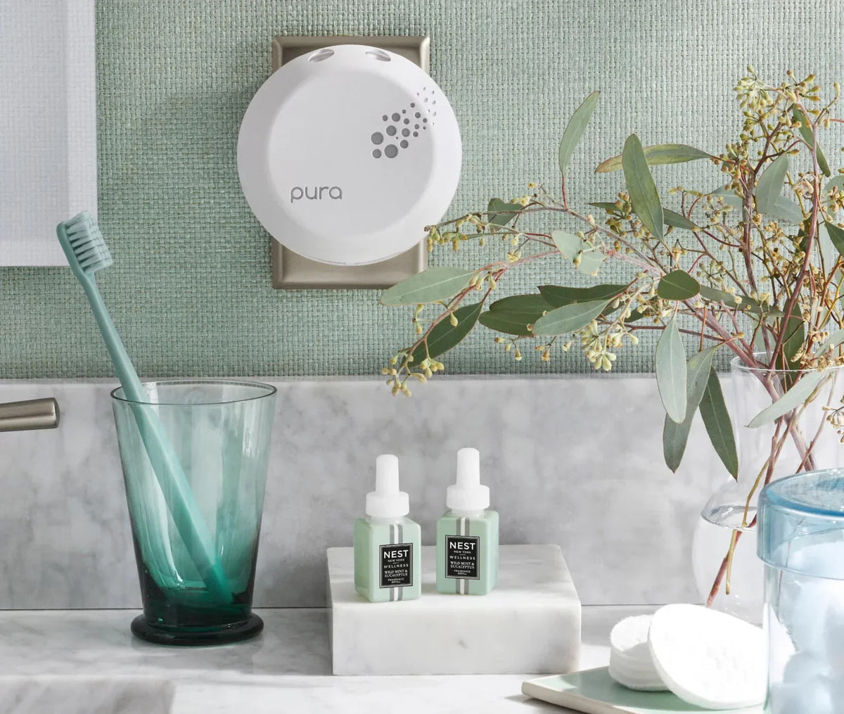 NEST NEW YORK | Wild Mint & Eucalyptus Wall Diffuser Refill Duo