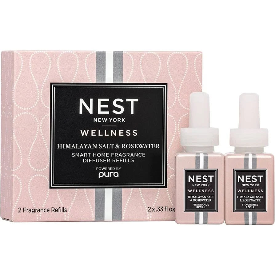 NEST NEW YORK | Himalayan Salt & Rosewater Wall Diffuser Refill Duo