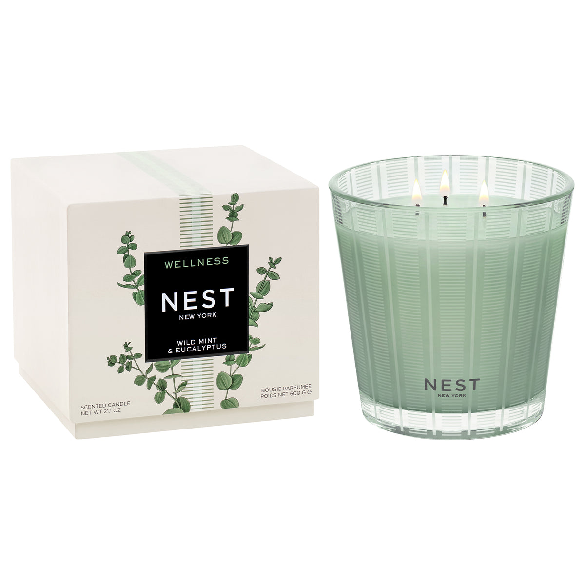 NEST NEW YORK | Wild Mint & Eucalyptus 3-Wick Candle