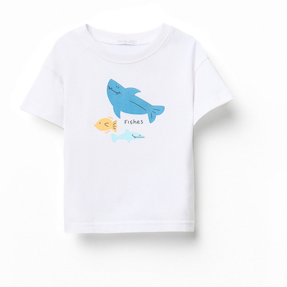 Sfera Conjunto de Algodón Estampado de Peces