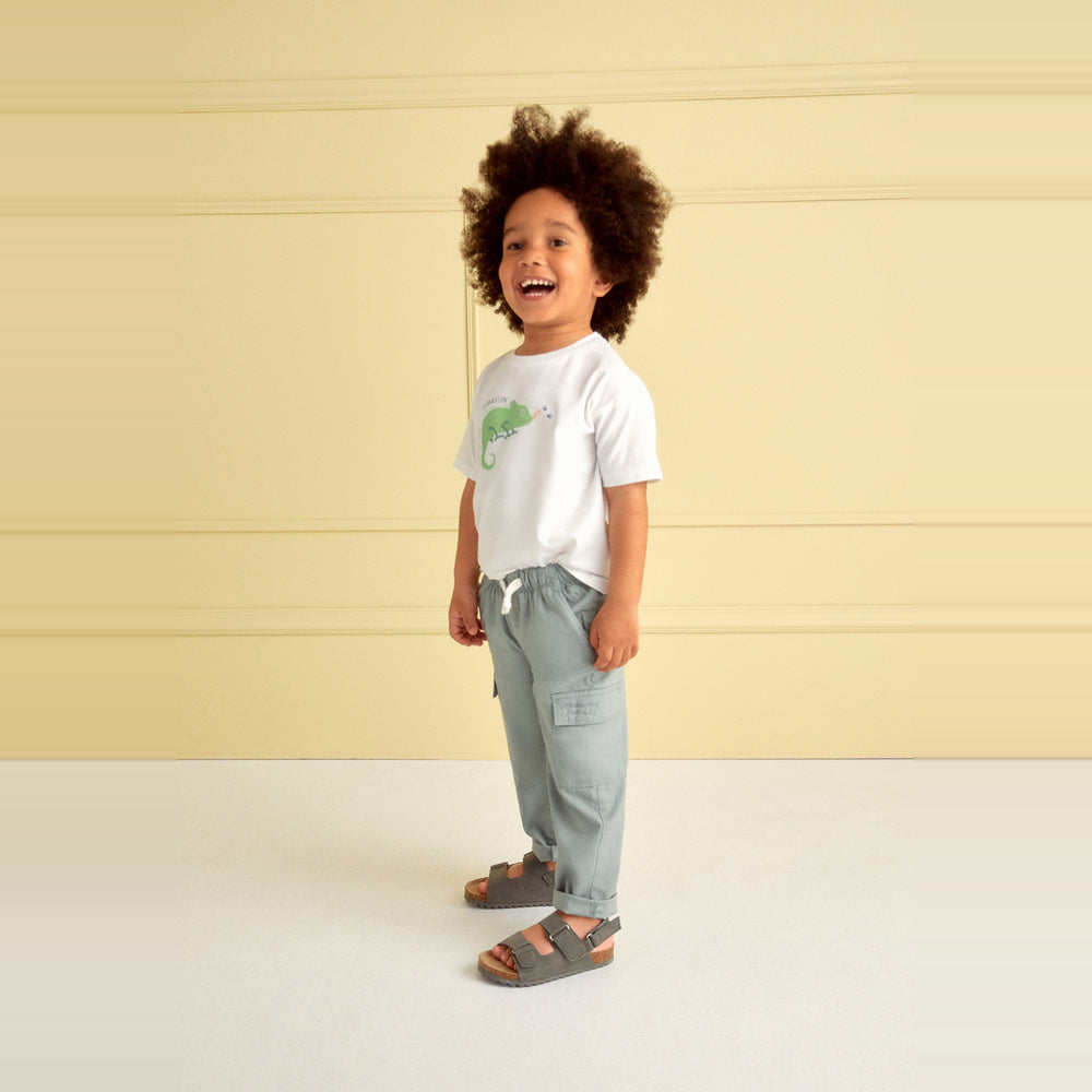 pantalón cargo de algodón caqui Sfera