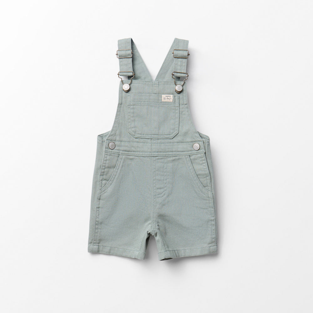 peto denim con tirantes ajustables Caqui