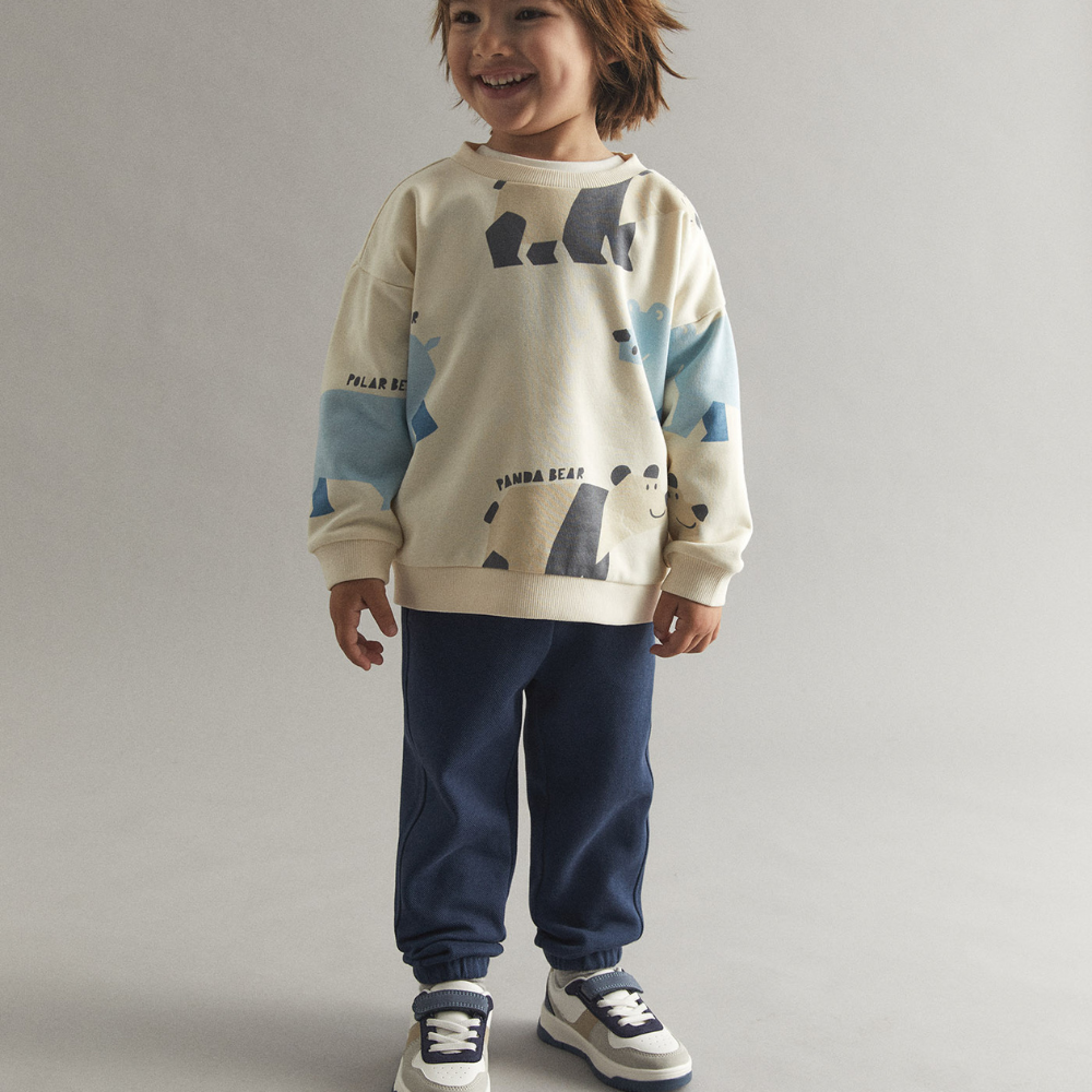 Sfera | Jogger Piqué Liso para Niño