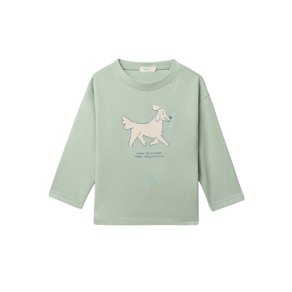 Sfera | Camiseta Estampada Perro para Niño Bebé