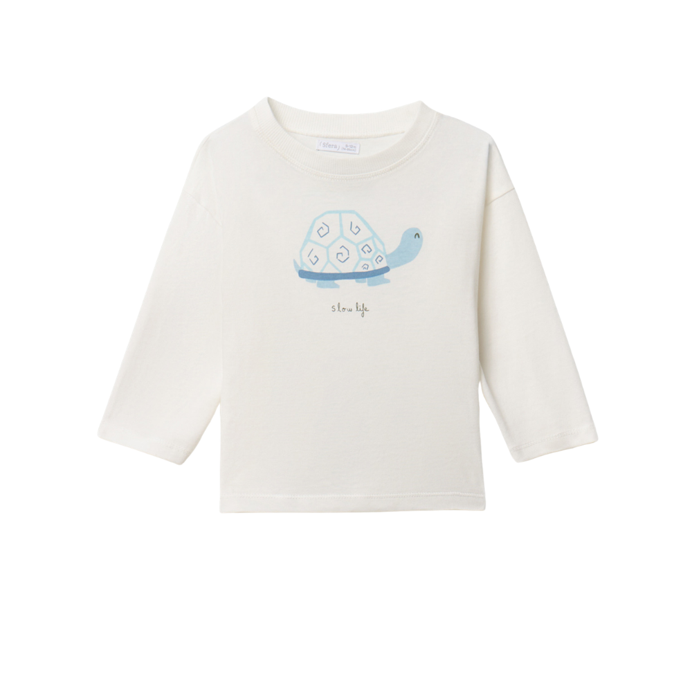 Sfera | Camiseta Estampada Dibujo De Tortuga.