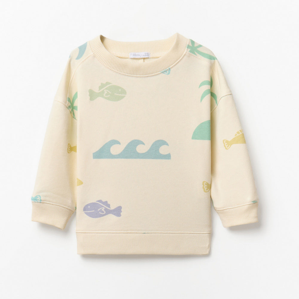 sudadera con estampado de peces