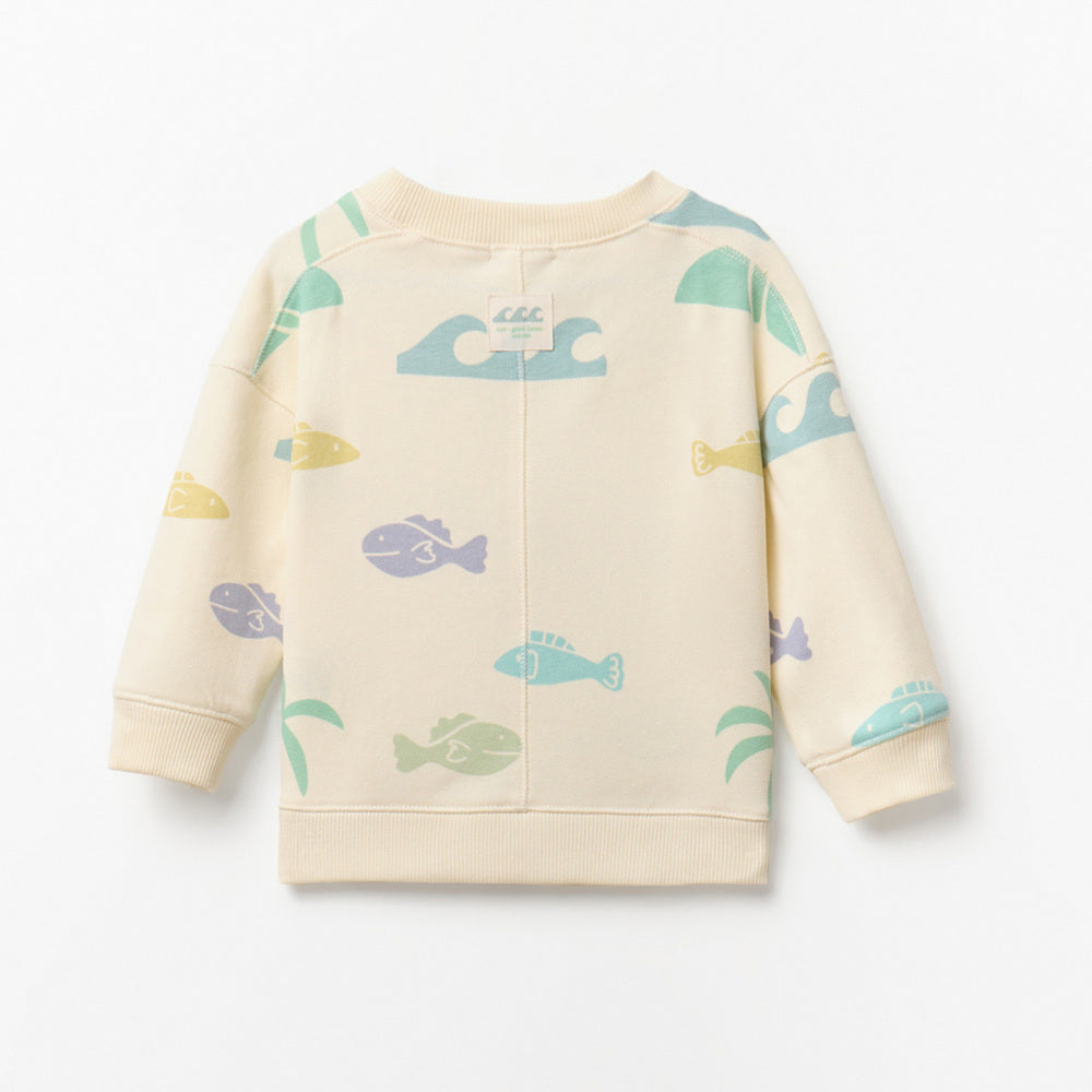 sudadera con estampado de peces