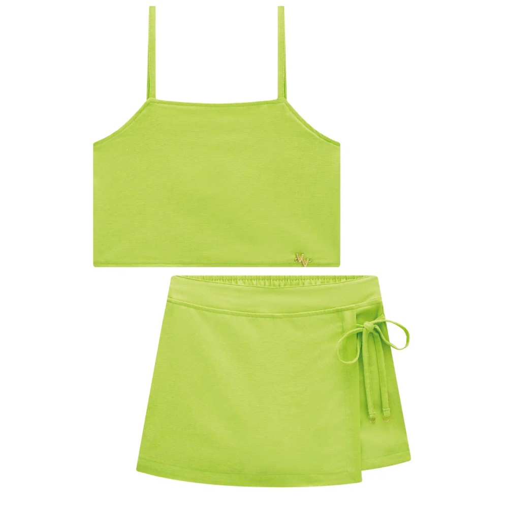Vic & Vicky | Conjunto de Blusa y Falda Corta Para Niñas