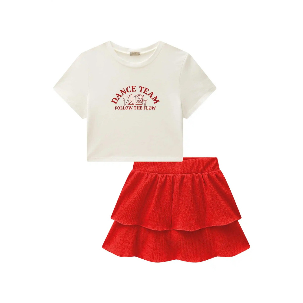Vic & Vicky | Conjunto de Camiseta y Falda Para Niñas