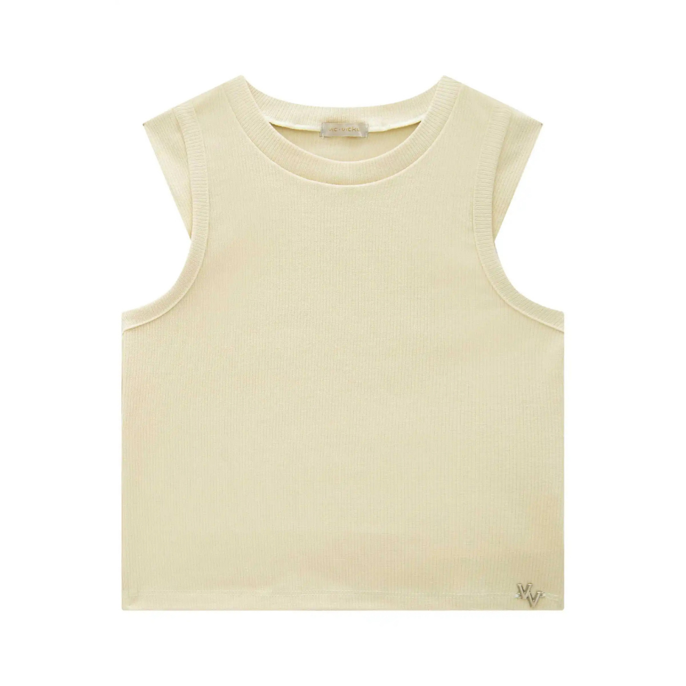Vic & Vicky | Camiseta Sin Mangas Acanalada Para Niñas