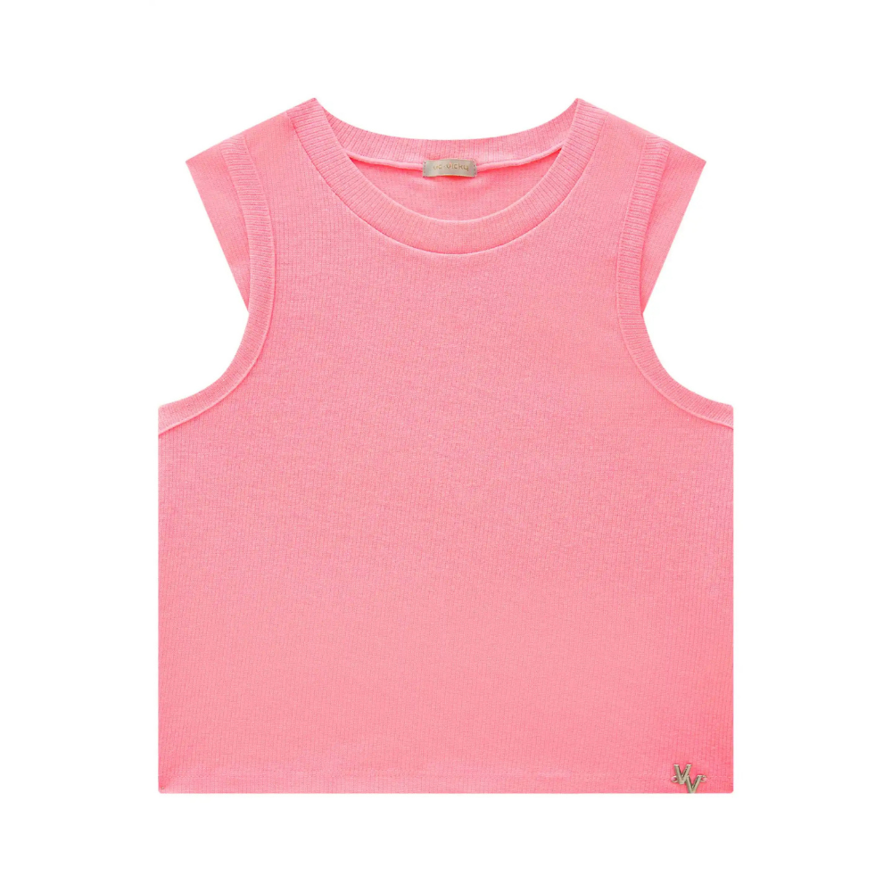 Vic & Vicky | Camiseta Sin Mangas Acanalada Para Niñas