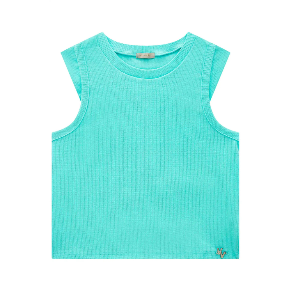Vic & Vicky | Camiseta Sin Mangas Acanalada Para Niñas