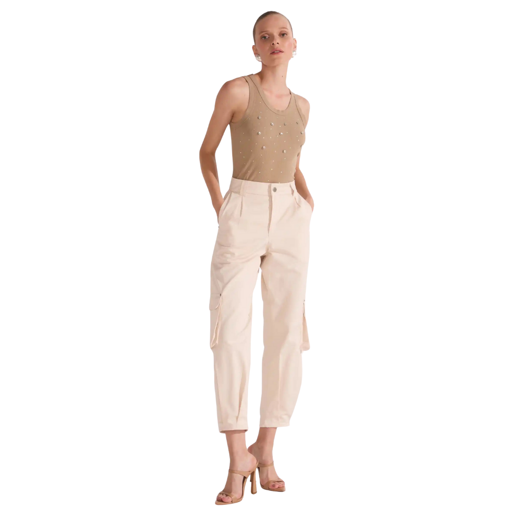 Linzzi | Pantalones Holgados en Estilo de Sastrería para Dama