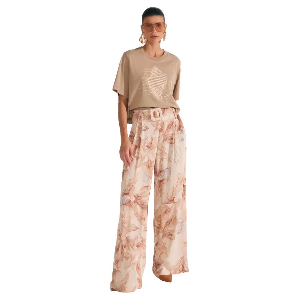 Linzzi | Pantalones Palazzo en Crepé para Dama