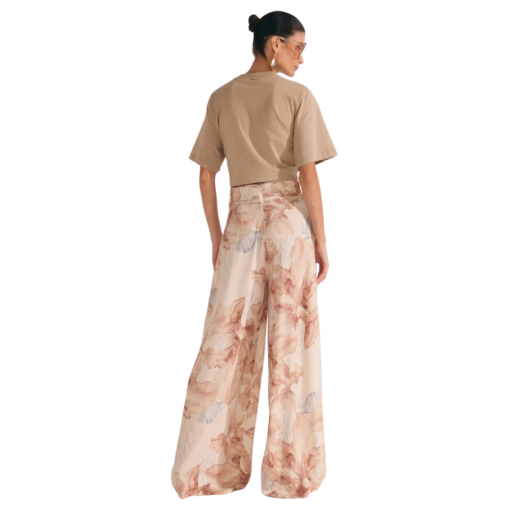 Linzzi | Pantalones Palazzo en Crepé para Dama