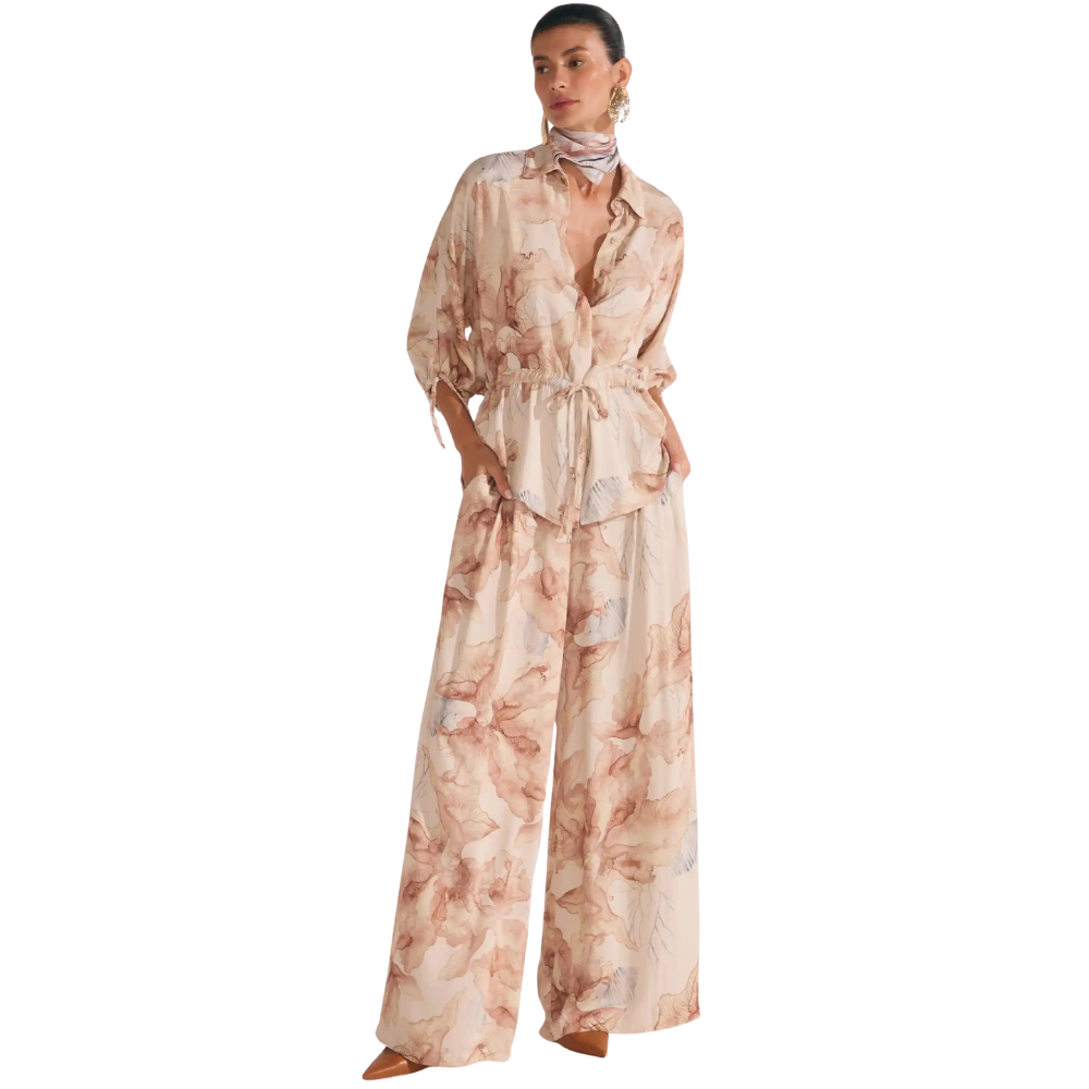 Linzzi | Pantalones Palazzo en Crepé para Dama