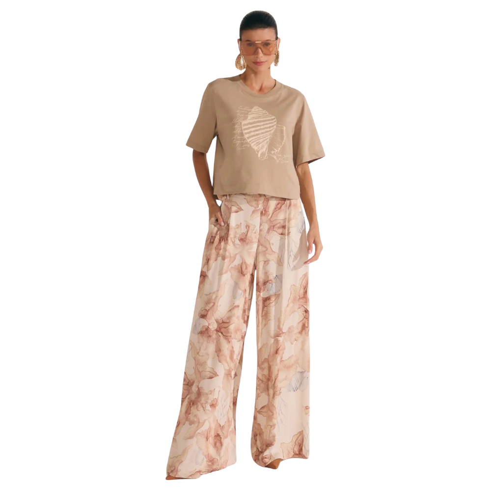 Linzzi | Pantalones Palazzo en Crepé para Dama