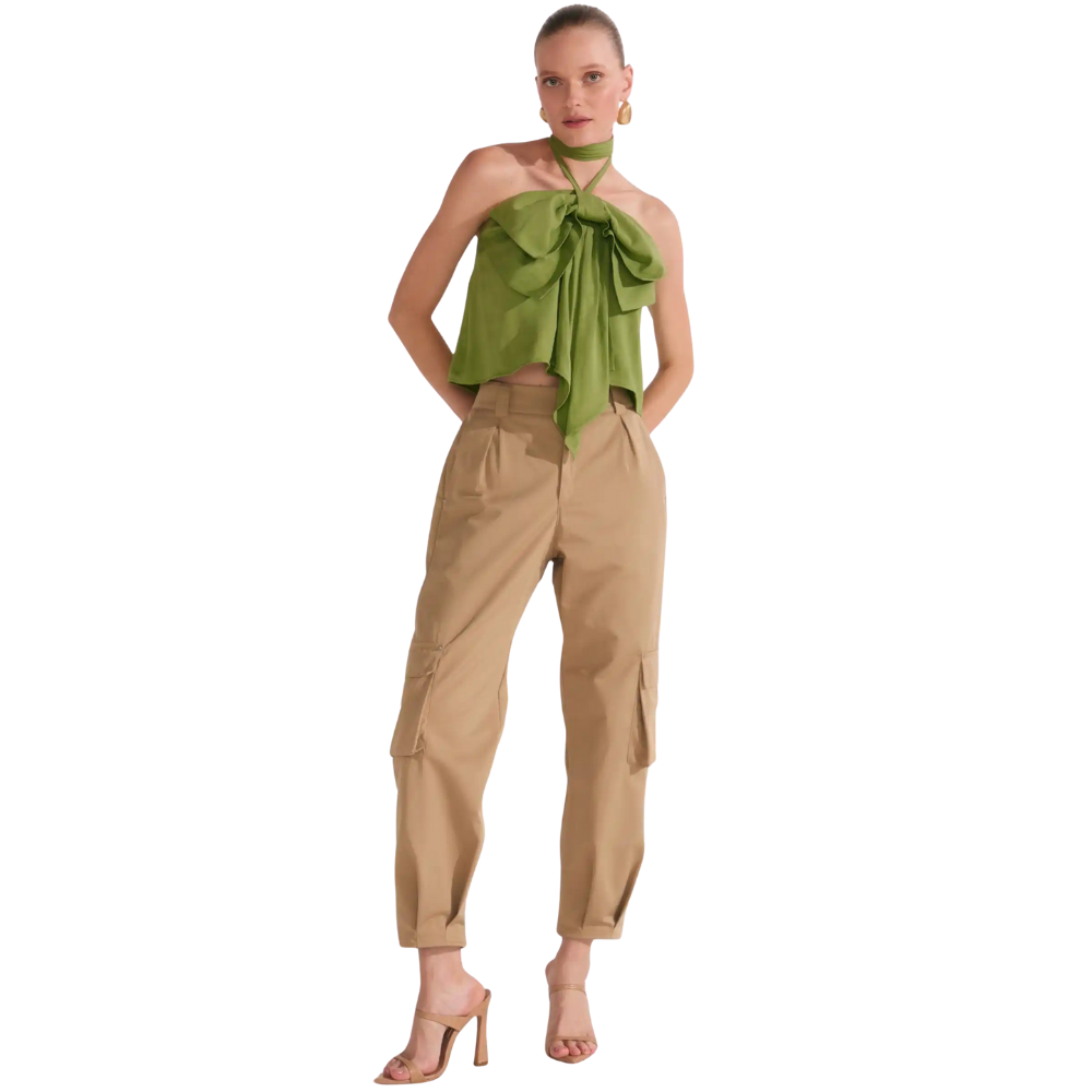 Linzzi | Blusa Viscosa Blend Bow para Dama