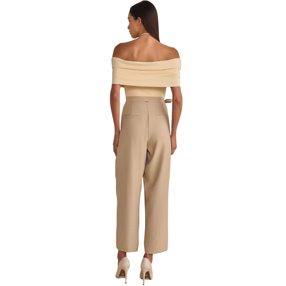 Linzzi | Pantalones Asimétricos en Tela Estilo Sastrería para Dama