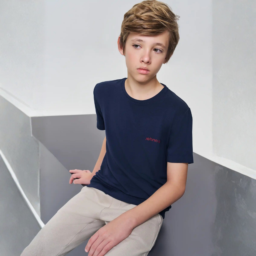 Johnny Fox | Camiseta Básica de Manga Corta para Niño