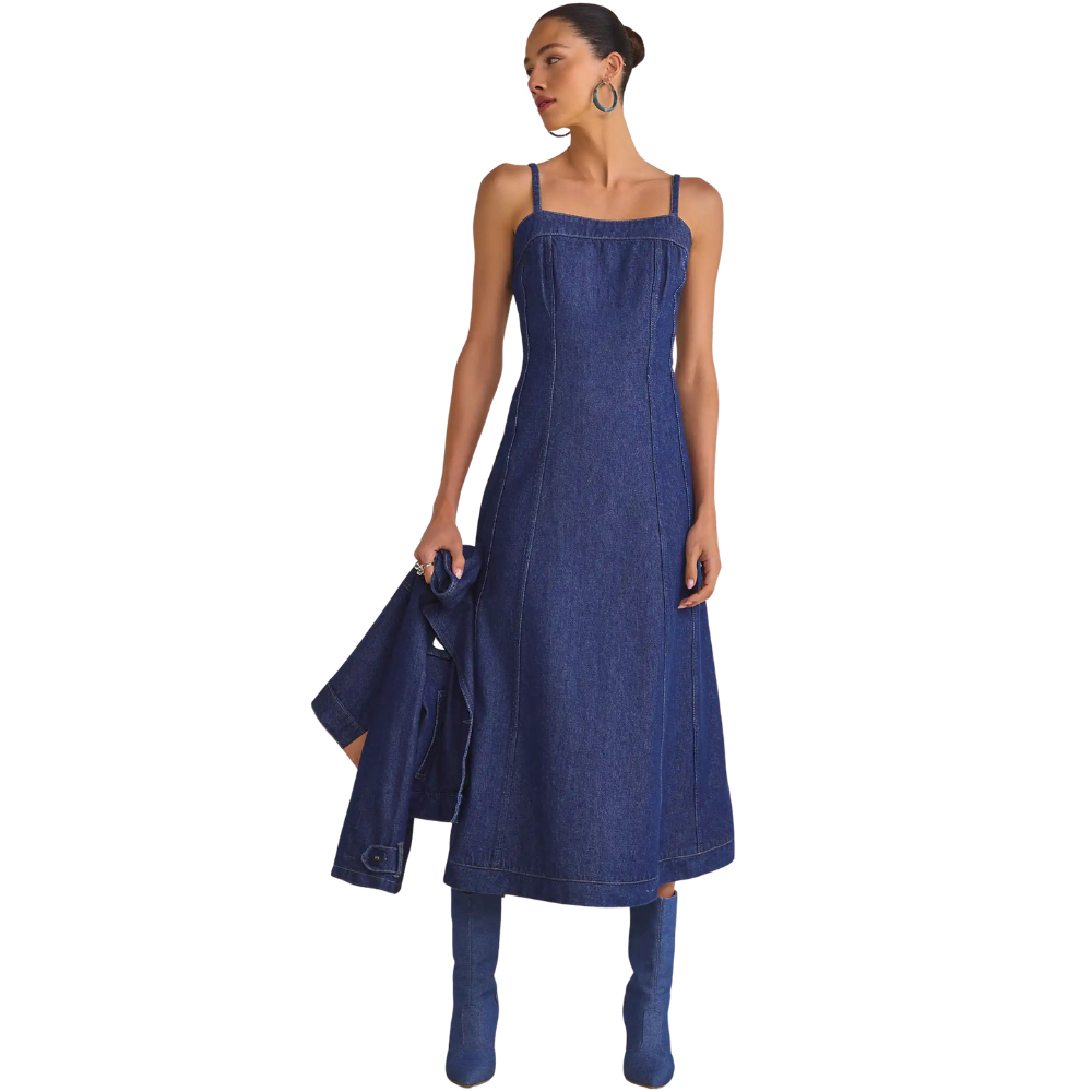Linzzi | Vestido Maxi Midi Vaquero para Dama