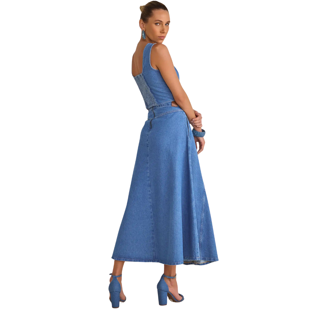 Linzzi | Blusa sin Mangas en Vaqueros para Dama