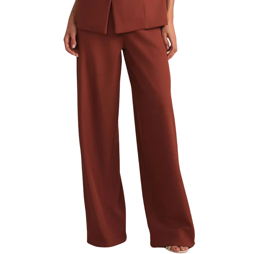 Linzzi | Pantalón Sastrero Wide-Leg de Tiro Alto para Dama