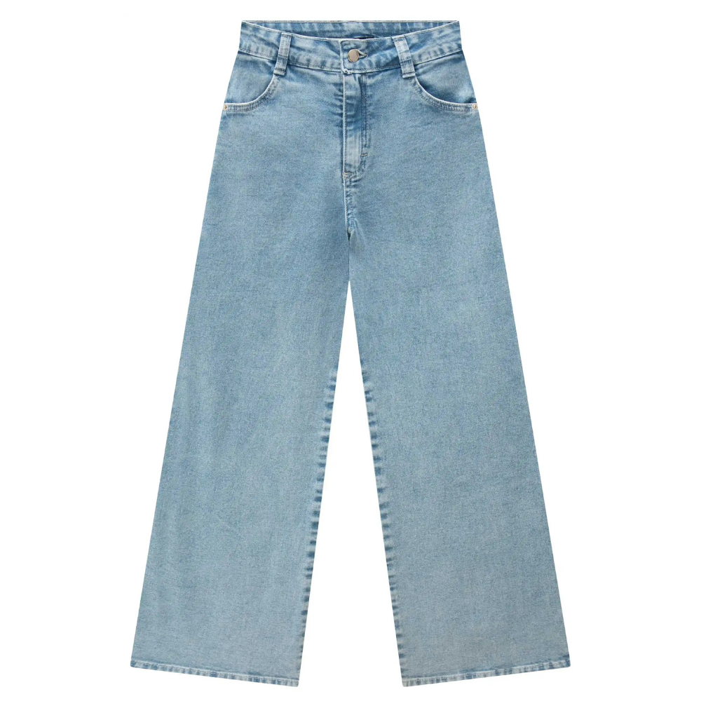 Vic Vicky | Pantalón Jeans Wide Leg de Tiro Alto para Niña