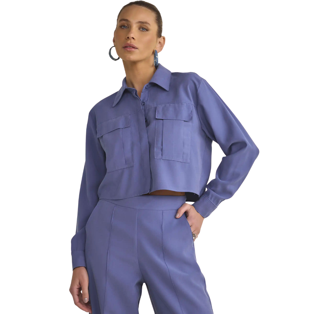 Linzzi | Camisa en Tela estilo Sastre para Dama