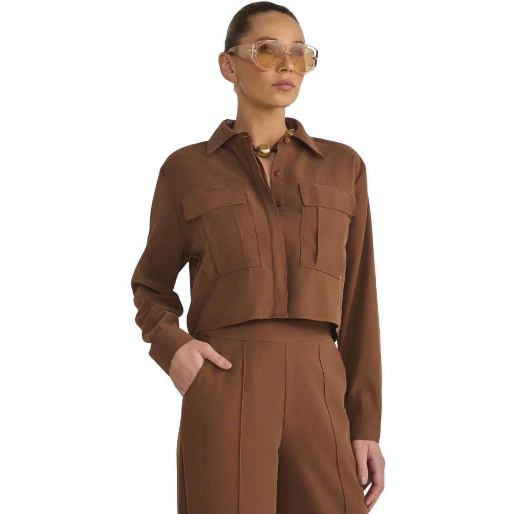 Linzzi | Camisa en Tela estilo Sastre para Dama