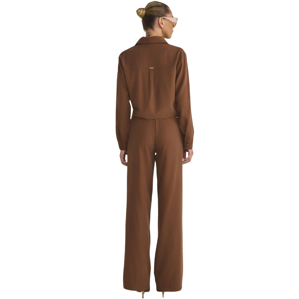 Linzzi | Pantalones Rectos en Tela Estilo Sastrería para Dama
