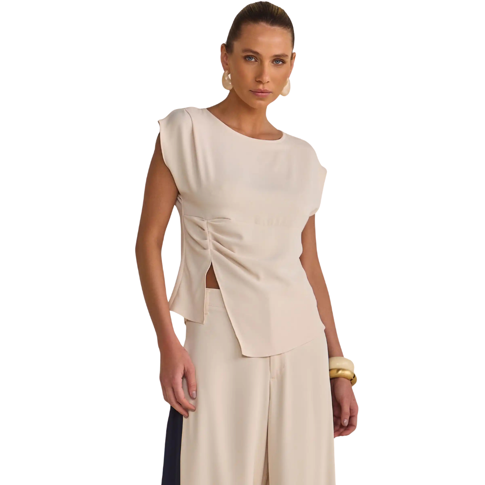 Linzzi | Blusa de Crepé de Sastrería para Dama