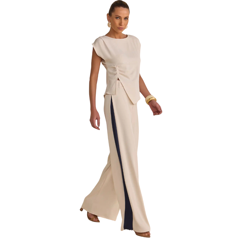 Linzzi | Blusa de Crepé de Sastrería para Dama