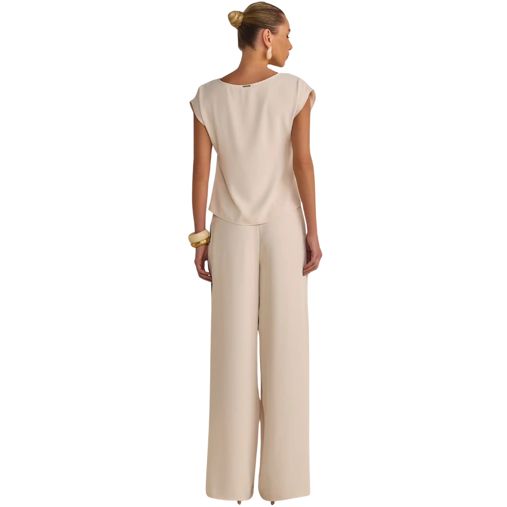 Linzzi | Blusa de Crepé de Sastrería para Dama