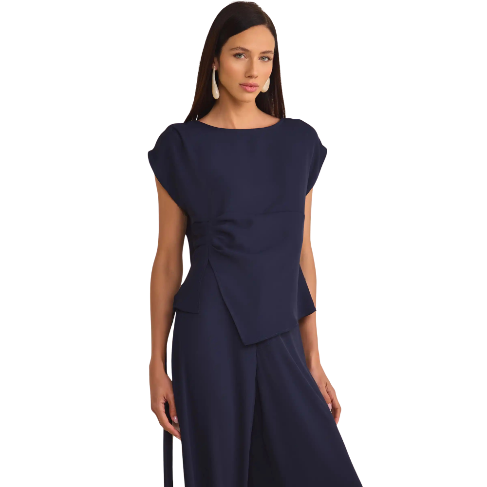 Linzzi | Blusa de Crepé de Sastrería para Dama
