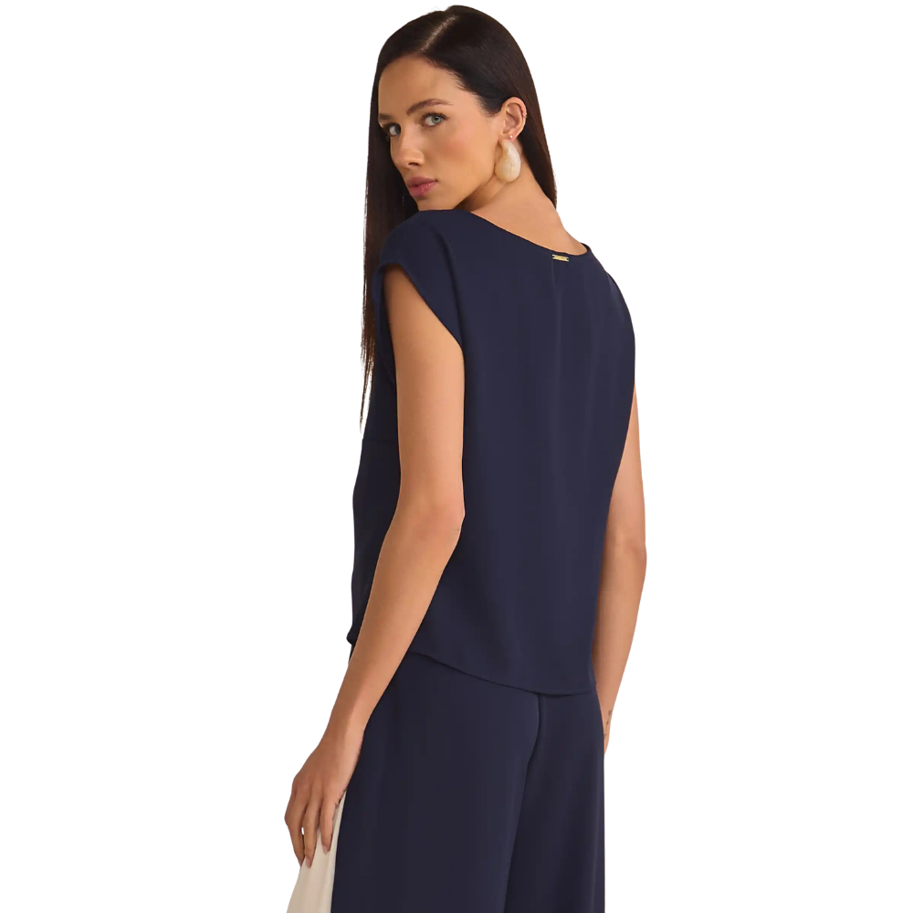 Linzzi | Blusa de Crepé de Sastrería para Dama