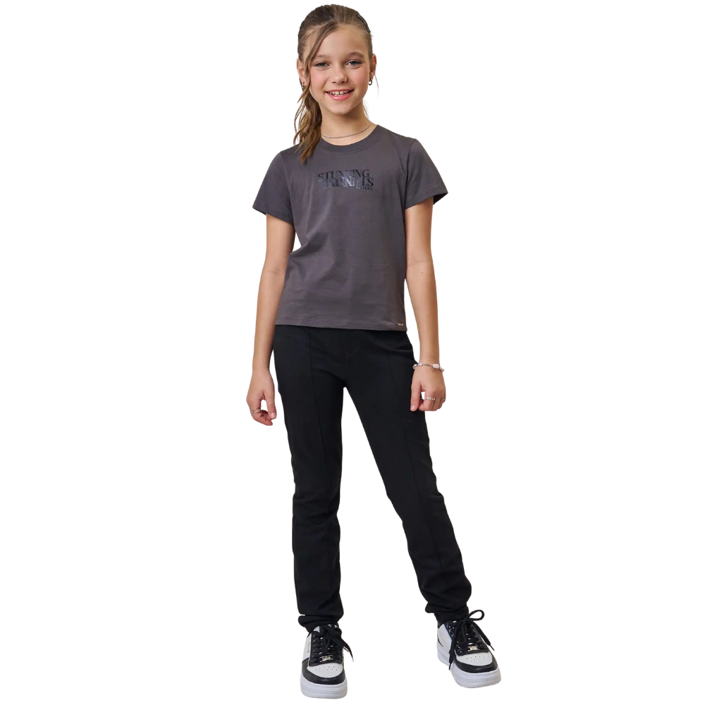 Vic Vicky | Blusa Gráfica Minimalista Lavada para Niña