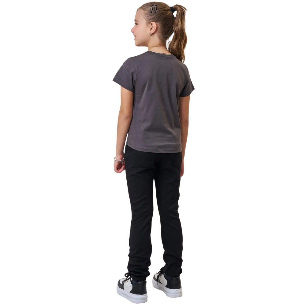 Vic Vicky | Blusa Gráfica Minimalista Lavada para Niña