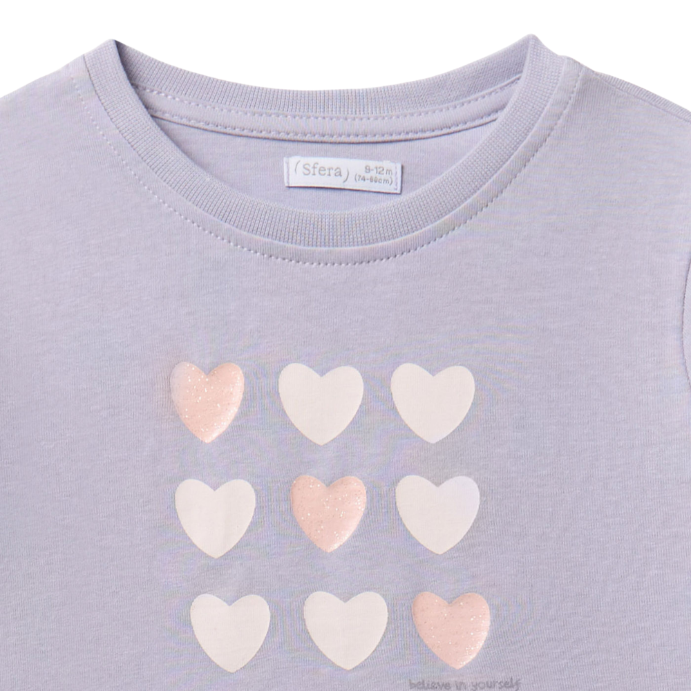 Sfera | Camiseta Corazones para Niña