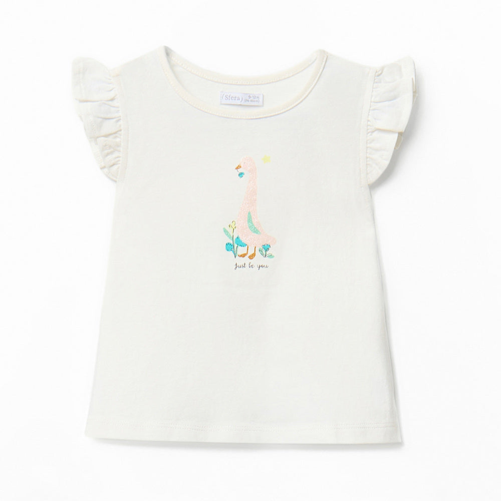 Sfera Conjunto de camiseta y legging floral para niña