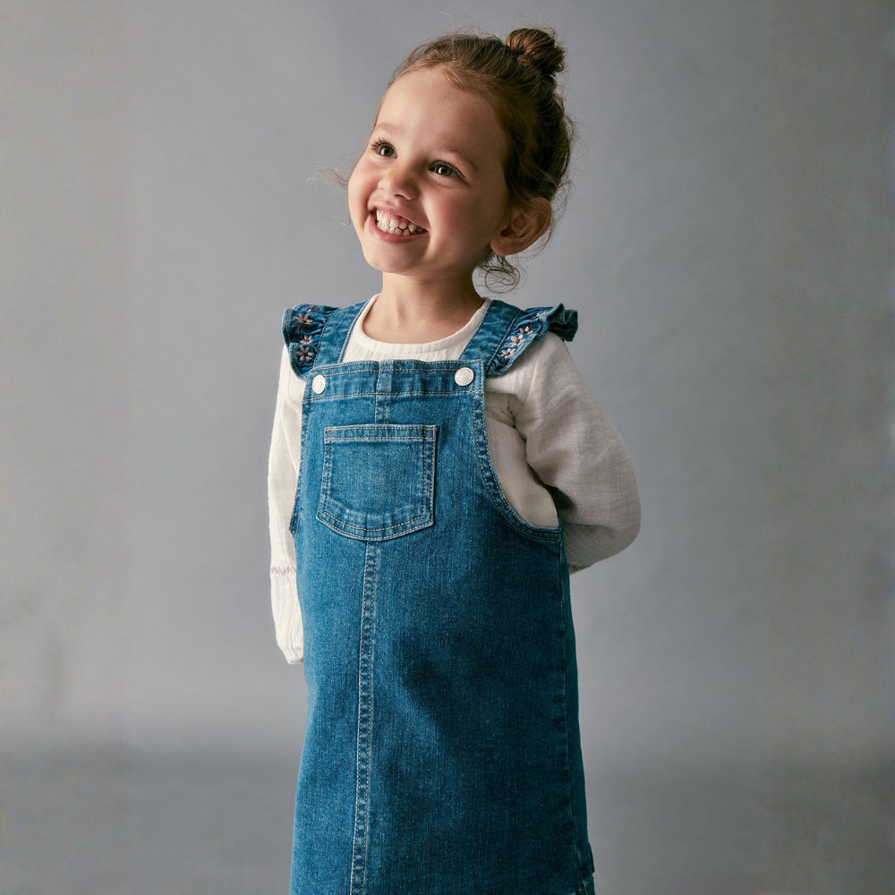 Sfera | Peto Falda Denim para Niña Bebé