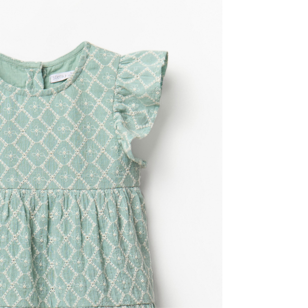 Sfera | Vestido bordado rombos