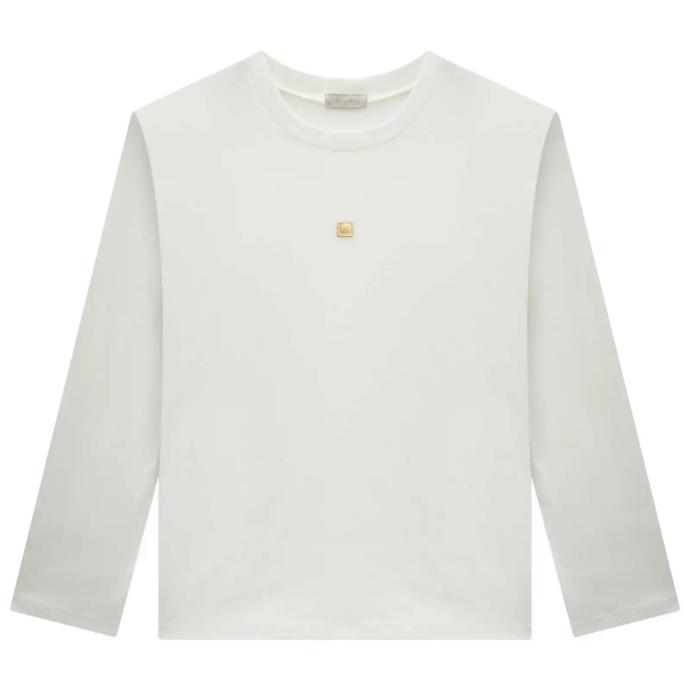 Vic Vicky | Blusa Manga Larga con Placa Dorada para Niña