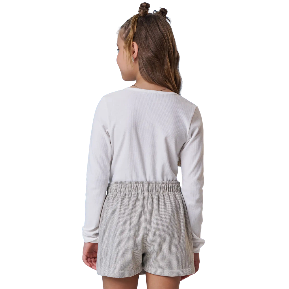 Vic Vicky | Blusa Manga Larga en Textura Acanalada para Niña
