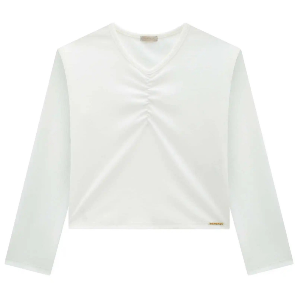 Vic Vicky | Blusa Manga Larga en Textura Acanalada para Niña