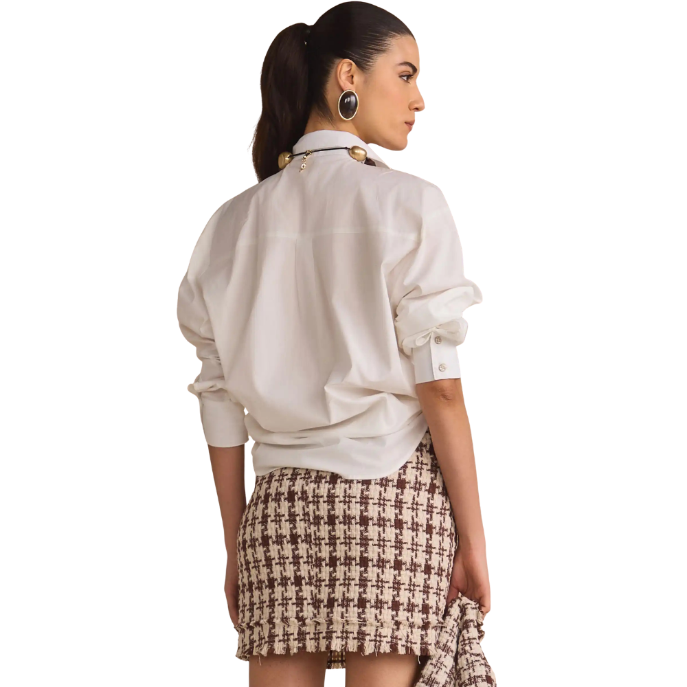 Linzzi | Camisa Tradicional de Tricolina con Elastano para Dama