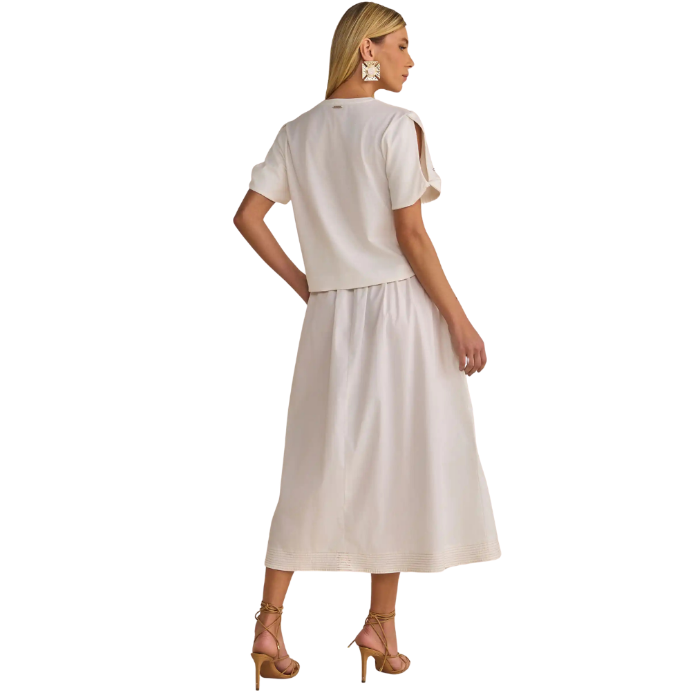 Linzzi | Falda Maxi Midicon Elastano y Forro de Pantalones Cortos Dama