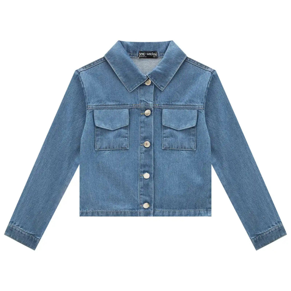 Vic Vicky | Chaqueta Denim en Lavado Medio para Niña